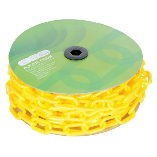 Vestil YELLOW PLASTIC CHAIN BARRICADE 590 IN PCB-Y-CN